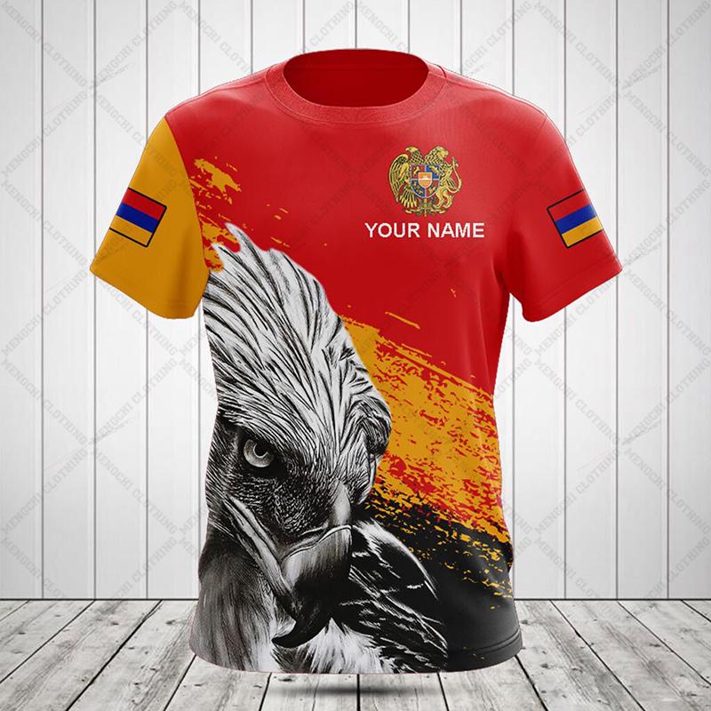 

Футболка с графическим принтом флага и герба Армении, летний повседневный свитер, мужская мода, свободные футболки для мальчиков, топы с короткими рукавами 6XL M