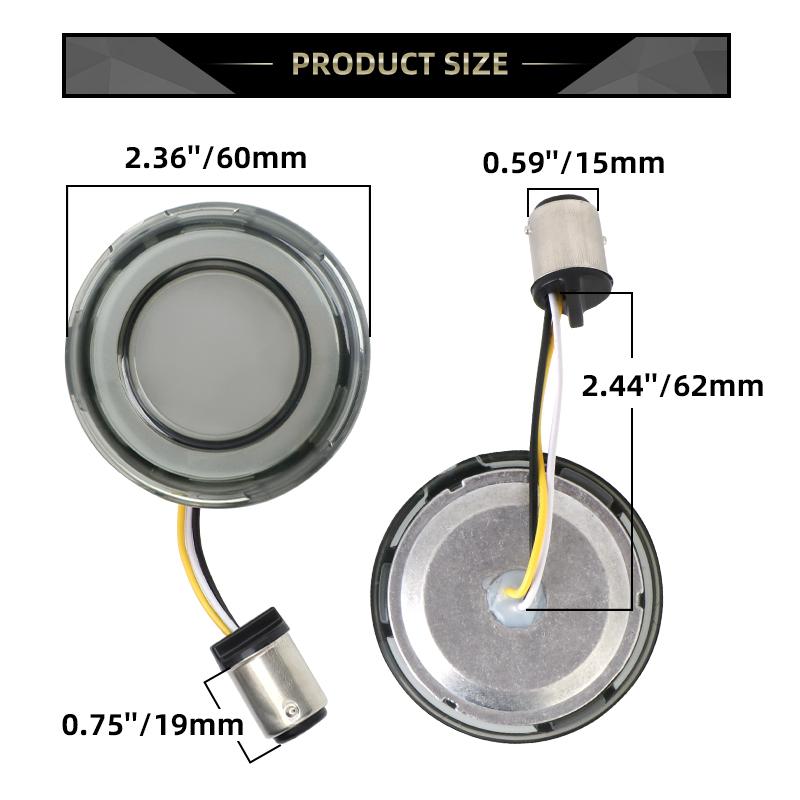 Motorcycle 1157 Bullet Style LED Indicator Front Turn Signal Light For Harley Touring Breakout CVO Road Glide Fat Boy Softail