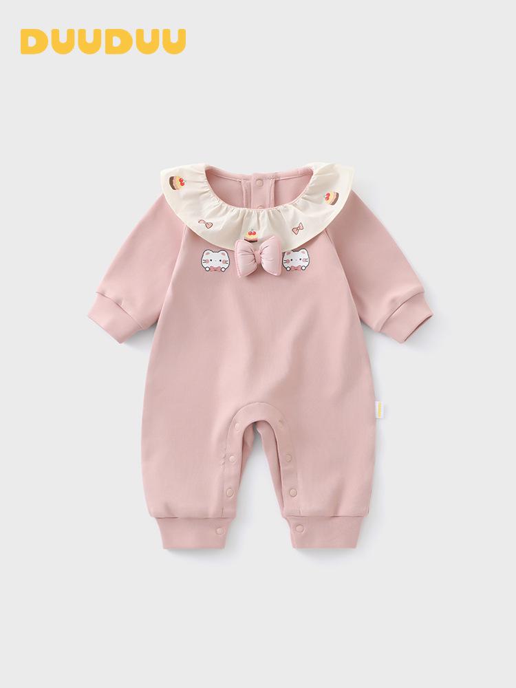 DUUDUU 2026 New Spring Long Sleeve Baby Girl Romper Jumpsuit