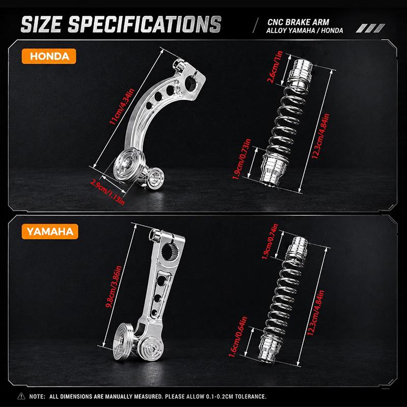CNC Motorcycle Brake Arm Set Lightweight High Strength Alloy Universal Modification Part for Brake System Upgrade