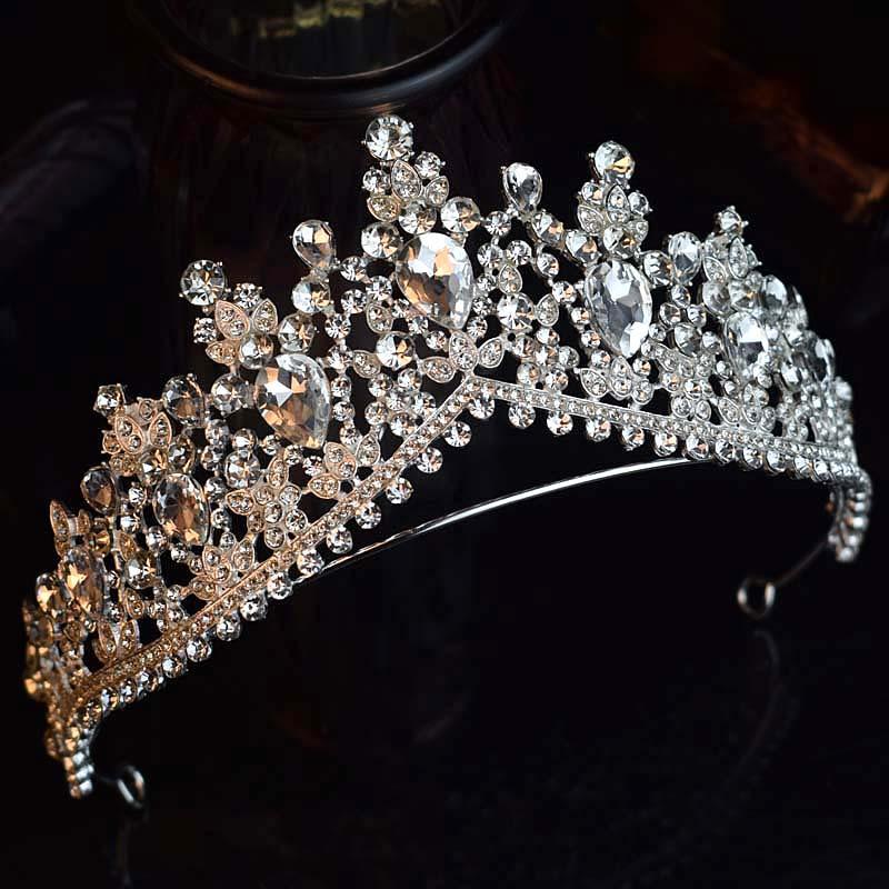 European and American Wedding Dresses Crown Hair Bands Alloy Crown Headbands Bride Headwear Wedding Hair Accessories Birthday Party Hair Crowns