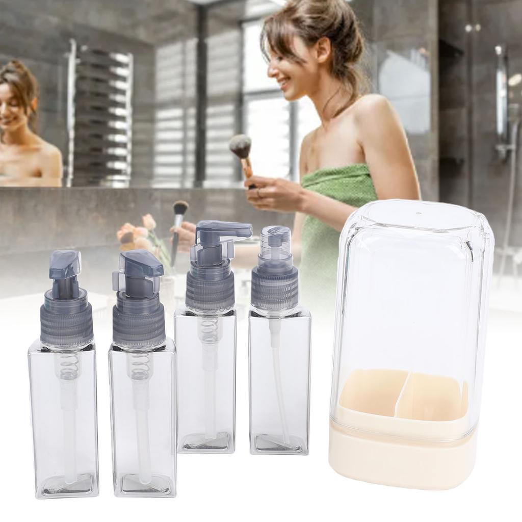 4 in 1 Travel Dispenser Bottles TSA Approved   Proof Refillable Travel Toiletry Containers for Shampoo Lotion 35ml