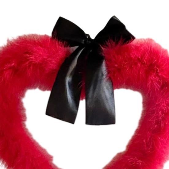 Valentinstag Herz Girlande Türbanner Festliche Partydeko für Wand Fenster Kunststoff Innen Außen Dekoration für Romantische Feier