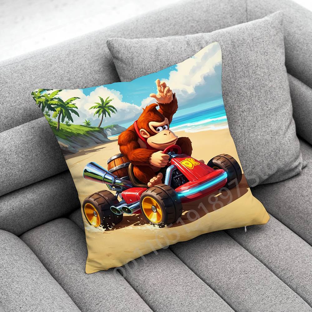 D-Donkey K-Kong Affe Kissenbezug Für 50x50cm 30x30cm 55x55cm 45x45cm 40x40cm Quadratischer Bettkissenbezug Abdeckung 40cmx40cm
