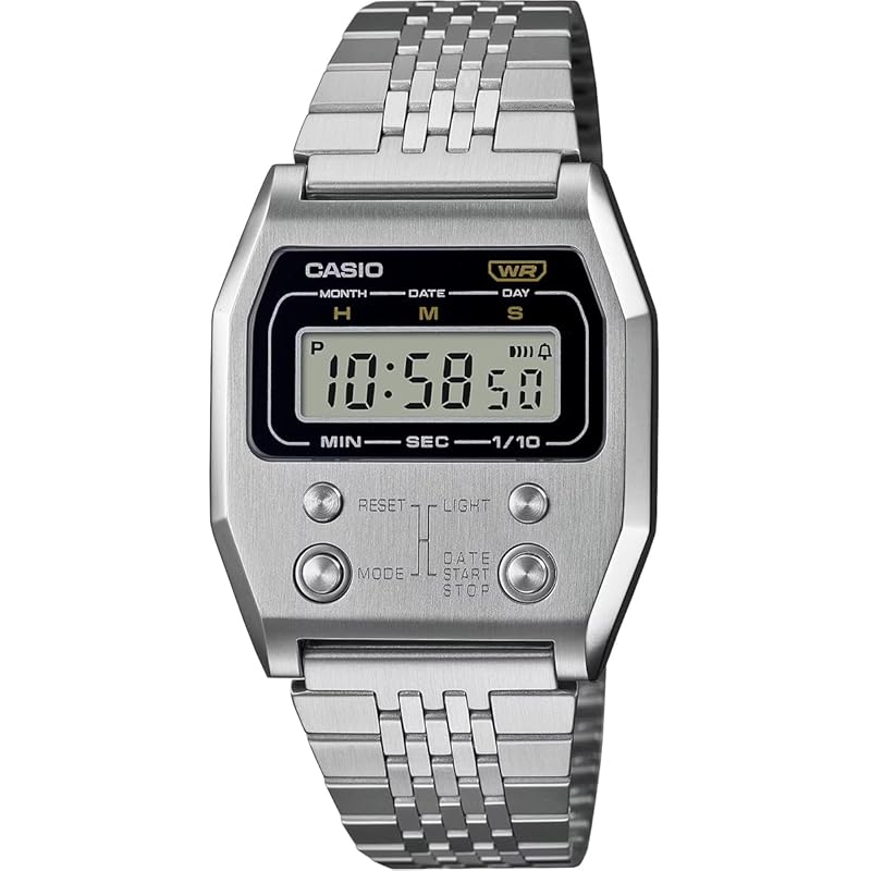 

CASIO [Casio] цифровые часы винтажная серия Reprint design A1100D-1 унисекс серебристый заморская модель [продукт]