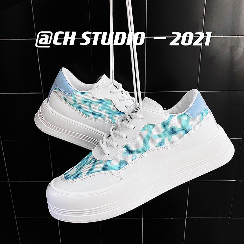 Fashion Platform Shoes Men Sneakers Footwear Lace-up Height Increase Casual Shoes White Mens Vulcanize Shoes Zapatos De Hombre