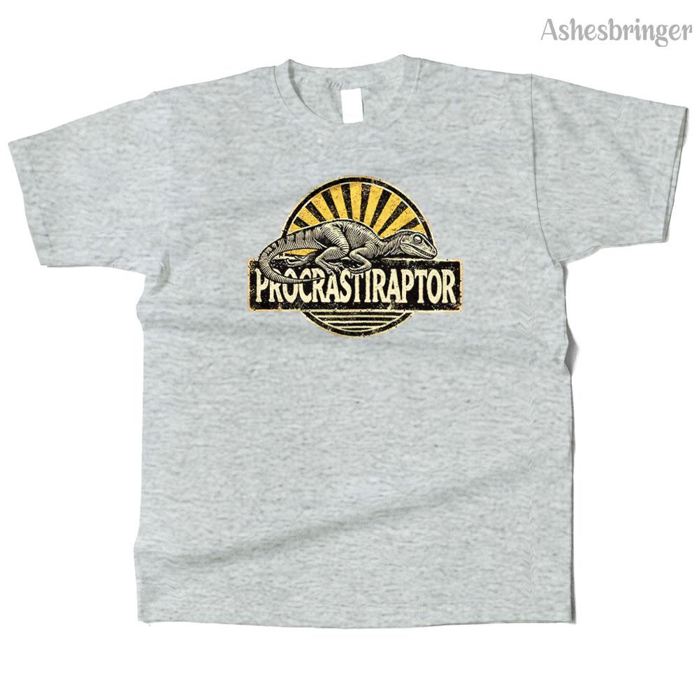 Pánské bavlněné grafické tričko Procrastiraptor Street Casual Style Tričko pro muže a ženy