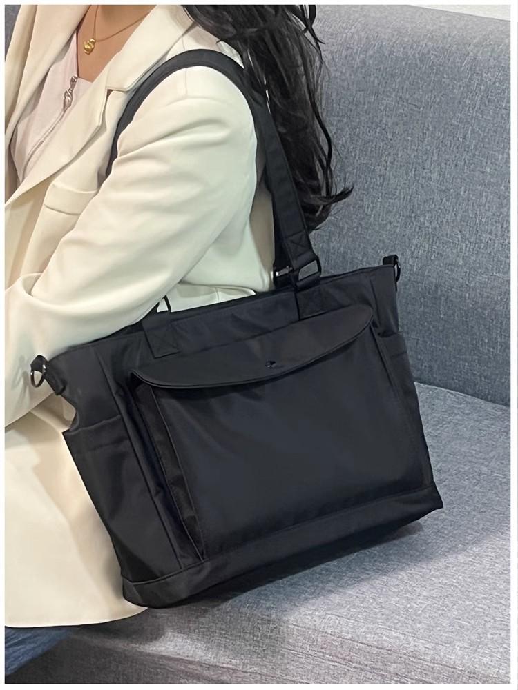 

2025 new bag women s large-capacity waterproof nylon cloth tote bag class shoulder commuter bag crossbody computer bag