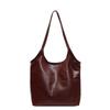 Modern Capacity Large Womens Tote Bag Cozy Pu Handbag Available In Black Brown And Khaki