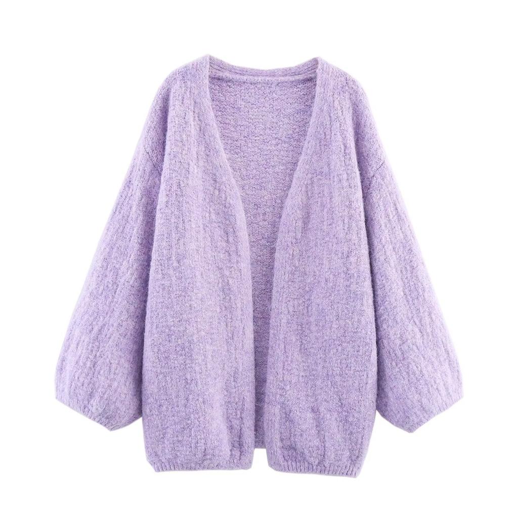 European and American Style, New Women's Clothing, Foreign Style, Fashionable, Casual, Versatile, Buckle-free Knitted Jacket