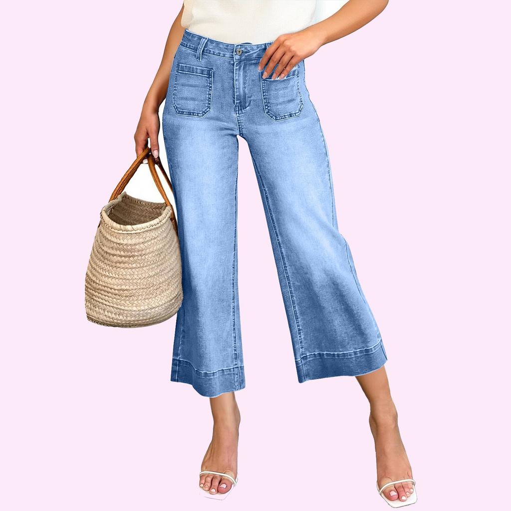 Women's Straight Pants Fashion Casual Pants Nine Point Harlan Pants