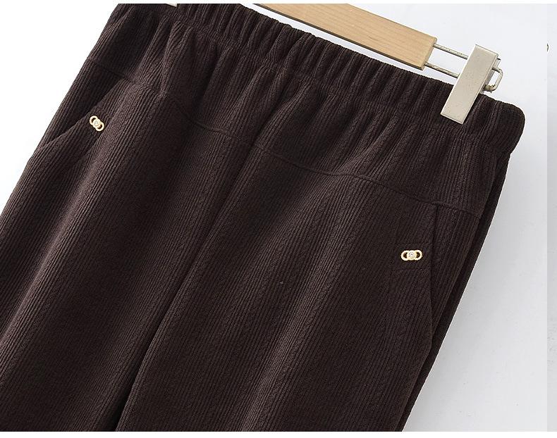 Mom's Spring Straight-Leg Elastic Pants for Middle-Aged Women - Plus Size Casual Fit