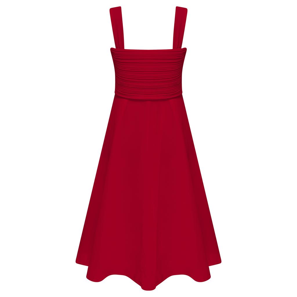 Dívčí elegantní květinové šaty s V výstřihem, bez rukávů, s nařaseným živůtkem a kaskádovým volánkem, šifonové společenské šaty