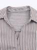 2025 Autumn Women's Slimming Double-breasted Striped Bow Shirt