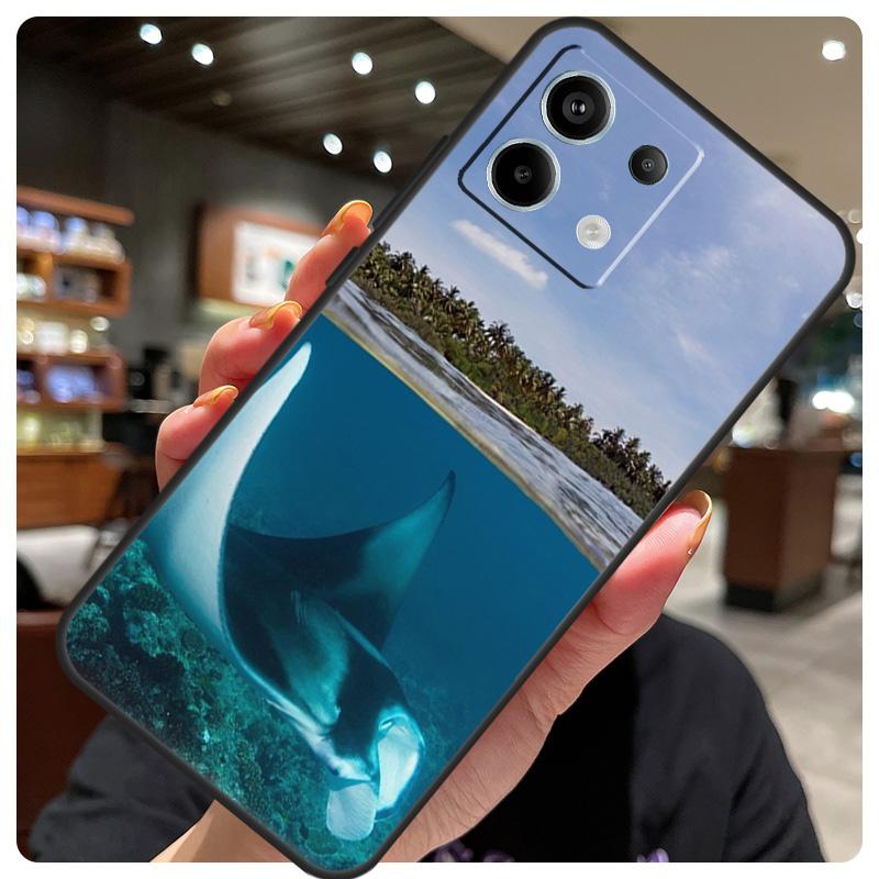 Animal Manta Ray Case For Xiaomi Redmi Note 12 9 10 11 13 14 15 Pro Plus Cover For Redmi 13C 12C 10C 14C 15 C