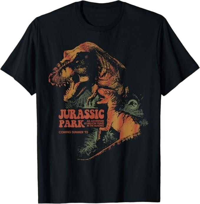Jurassic Park T-Rex Raptor Vintage Colors Graphic T-Shirt T-Shirt Unisex T-Shirt XXL