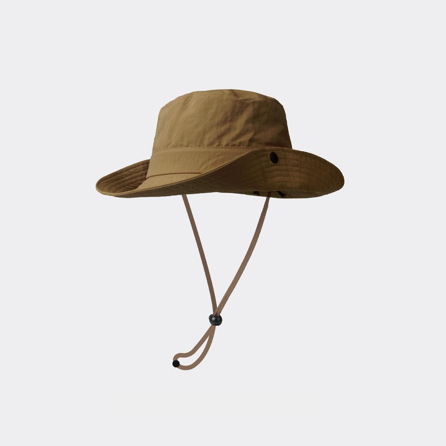 New Anti-Sun Bucket Hat Adjustable Mesh Sunscreen Hat Breathable Quick Drying Fisherman Hat Gift темно-коричневого