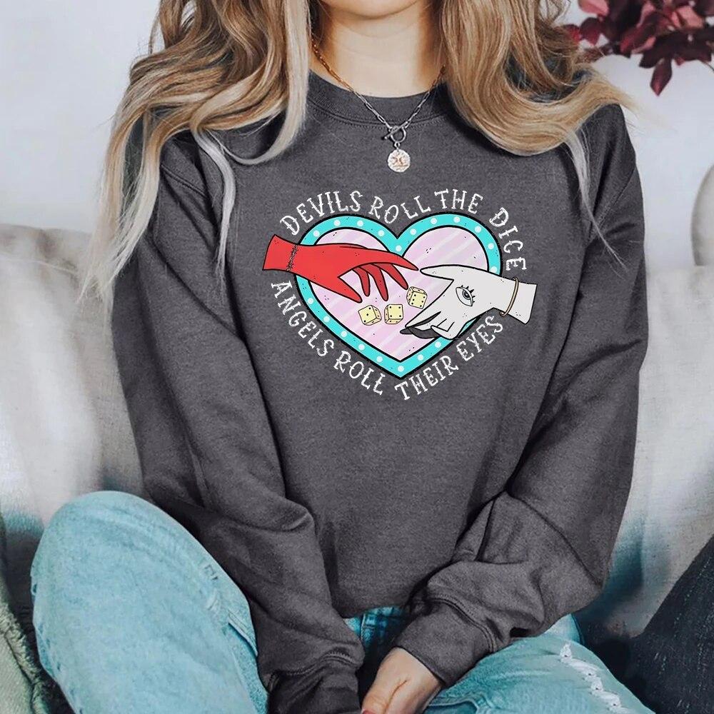 Hanorac de vară cruel Devils Roll The Dicer Hanorac inspirat din versuri Eras Tour Iubitor de merchandism Versiune Taylors Hanorac Gothic Top Hanorac unisex