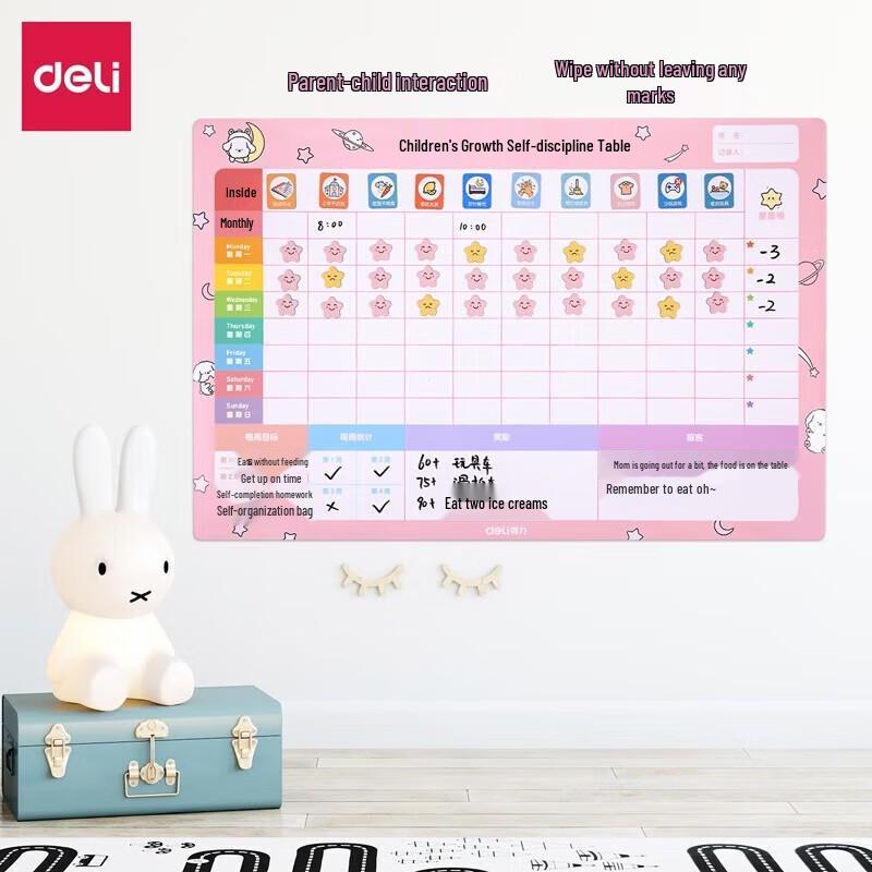 Deli Kids Magnetic Self-Discipline Whiteboard