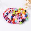 Korean version of simple, fresh and cute candy color geometric round love beaded dopamine five-piece bracelet female