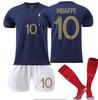 Coppa del Mondo 2022 Francia Maglia da Casa Set Mbappe 10 Divisa da Calcio