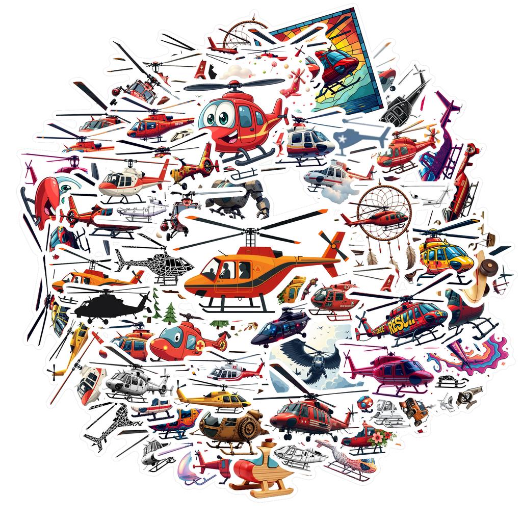 35pcs-100pcs Decals  Vinyl Vehicle Stickers Helicopter Stickers Transport Stickers for  Musical Instruments Phones Suitcases