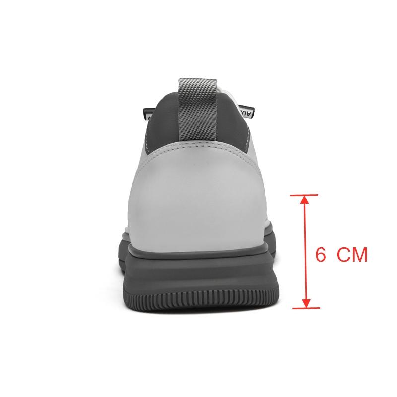 Ležérní pánské boty na platformě Zvyšující výšku Boty pro muže Zvyšující výšku Bílé boty Černé boty Boty vysoké 6 cm Tenisky s platformou