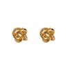 Women's Small Crowd Can Use Hollow Winding Fried Dough Twists Simple Earrings
