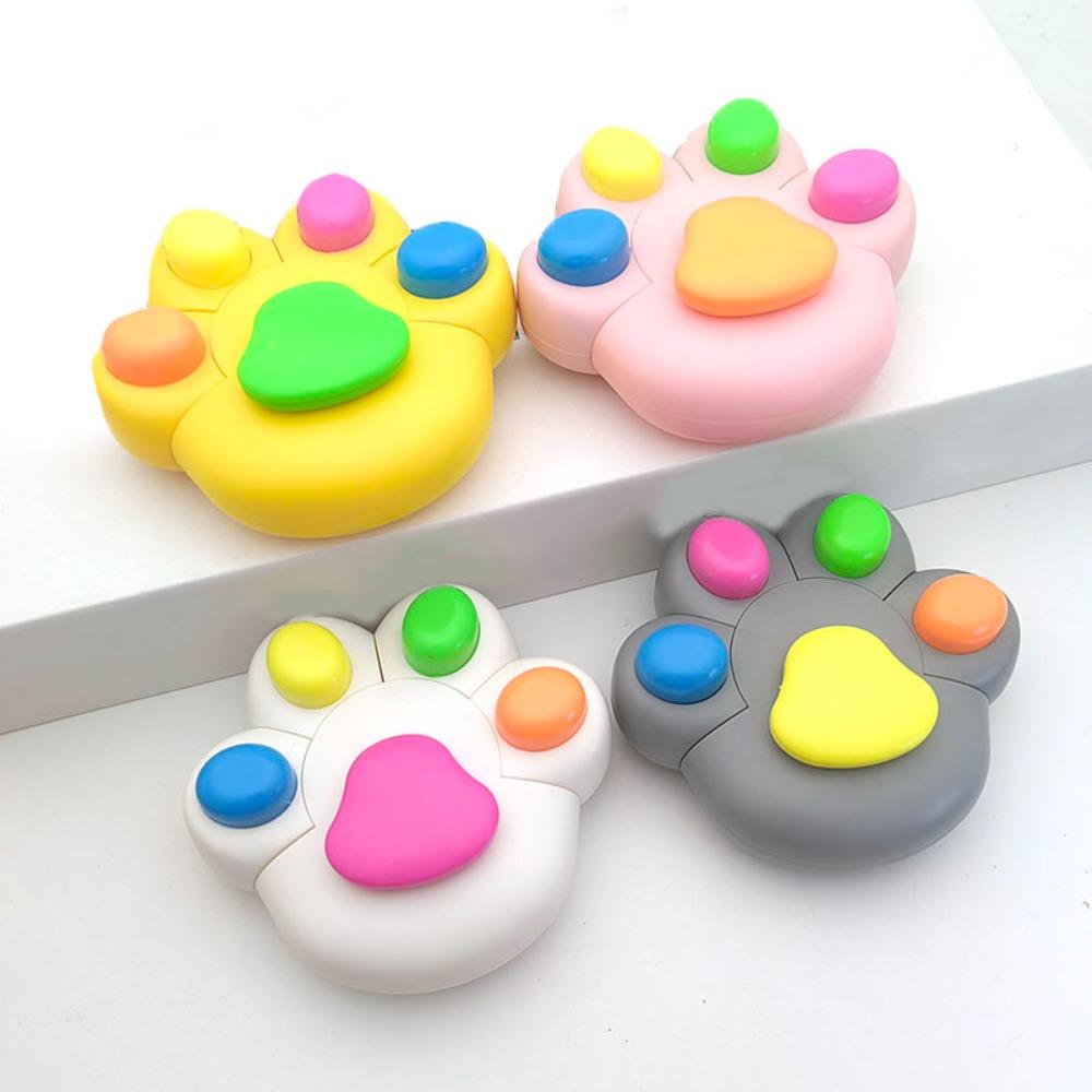 Cartoon Cat Paw Highlighter Pen Graffiti Marking Funnyl Highlighter Pen Handmade DIY Fluorescent Marker Children's Day Gifts
