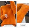 2023 Autumn/Winter Women's Korean Wool Cable Knit Round Neck Sweater