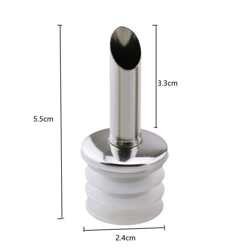 Stainless Steel Oil Bottle Spout Pourer Mouth With Stopper Flask Dry Red Wine Pot Bottle Bar Supplie