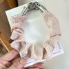 Anti-lost Stretchable Phone Lanyard Plaid Keychain Bag Pendant Scrunchie Phone Wrist Strap  Women