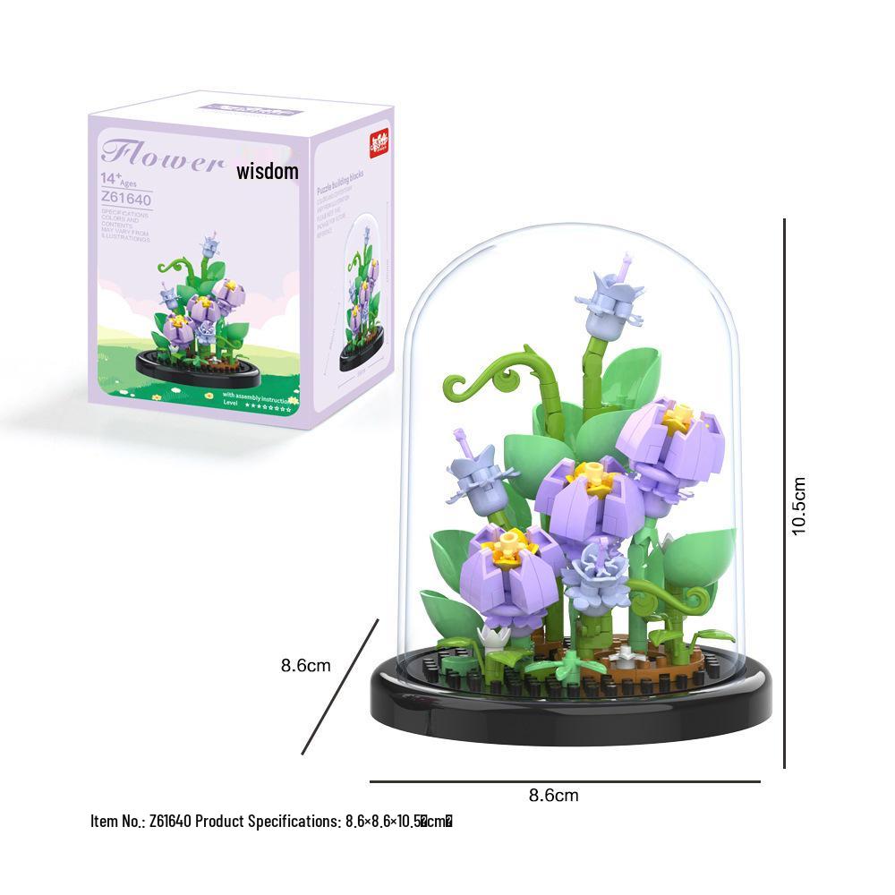 Preserved Lily of the Valley Micro-particle Building Blocks Educational Desktop Ornament Toy