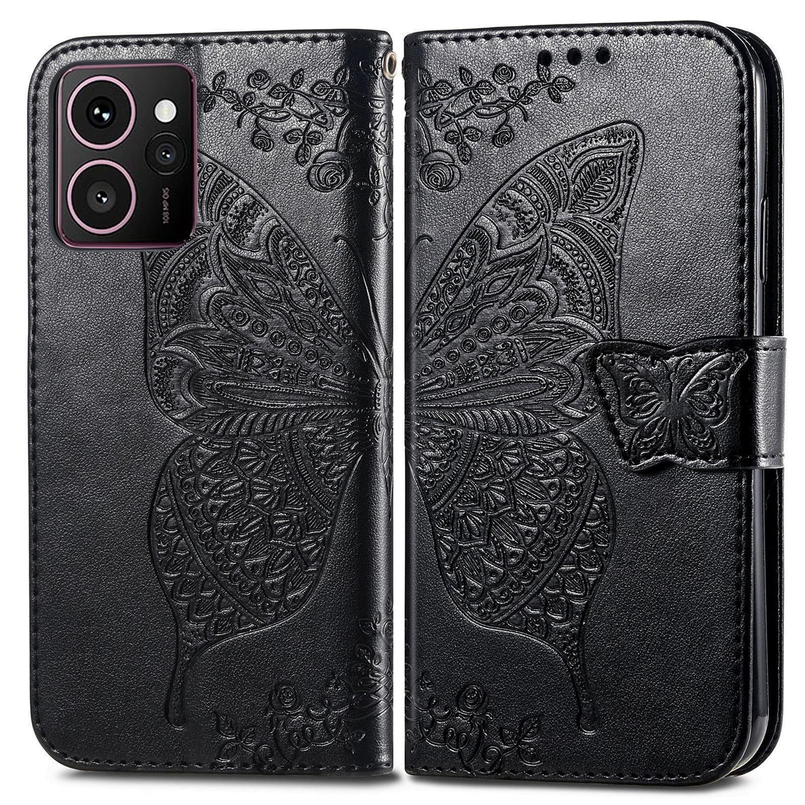 

For HMD Skyline Case PU Leather Wallet Phone Cover Butterfly Pattern A