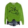 Ladies' Fashionable Round Neck Pullover Long Sleeved Top Christmas Printed Sweatshirt