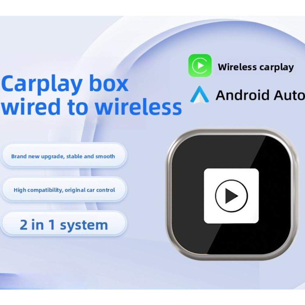 Wireless CarPlay Box 2 in 1 Android Auto Smart Screen Mirroring Converter for Car