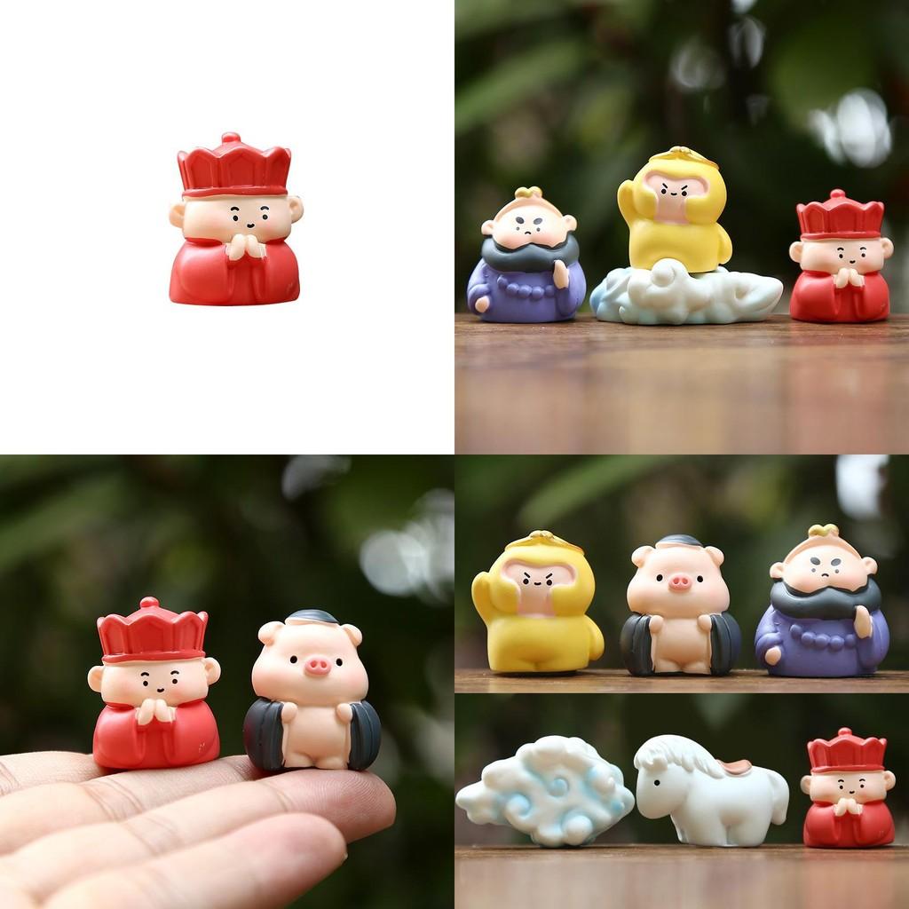 De Reis Naar Het Westen Apenkoning Tang Monk Varkenshoofd Karakter Mini Ornamenten Set Voor Verzamelaars En Fans
