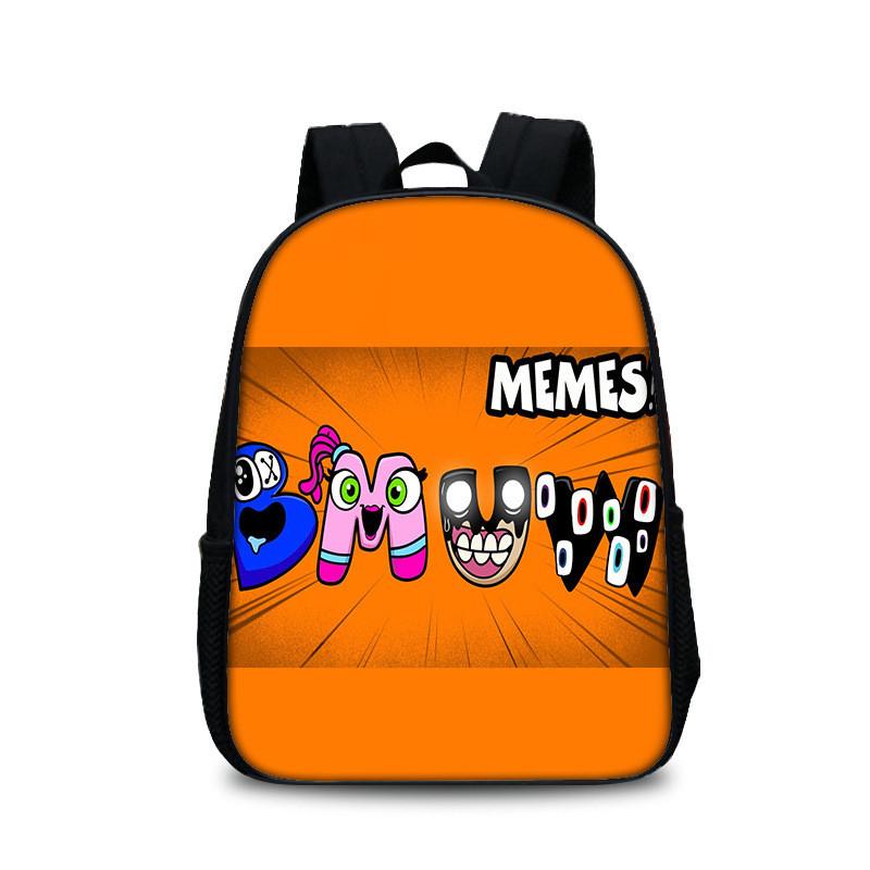 Zaino Alphabet Lore Per Studenti Borsa Scolastica in Nylon con Tasca Frontale e Spallacci Regolabili