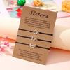 3pcs Star Moon Sun Friendship Bracelets Fashion Matching Bracelets Woven Rope Sister Bracelets for Women Teen Girls