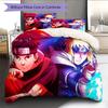 Naruto Character Pattern Bedding Home Decoration Birthday Gift (1 * Duvet Cover + 2 * Pillowcase, Without Core)