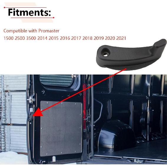 RLB-HILON Metal Cargo Door Release Handle Compatible With Ram Promaster 1500 2500 3500 2014 2015 2016 2017 2018   Year, For Rear Door Driver Side