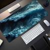 Dynamische Blauwe Oceaan Golf Grafische Uitgebreide Muismat Antislip Rubberen Bureau Mat Voor Thuis Kantoor Laptop Gaming Setup