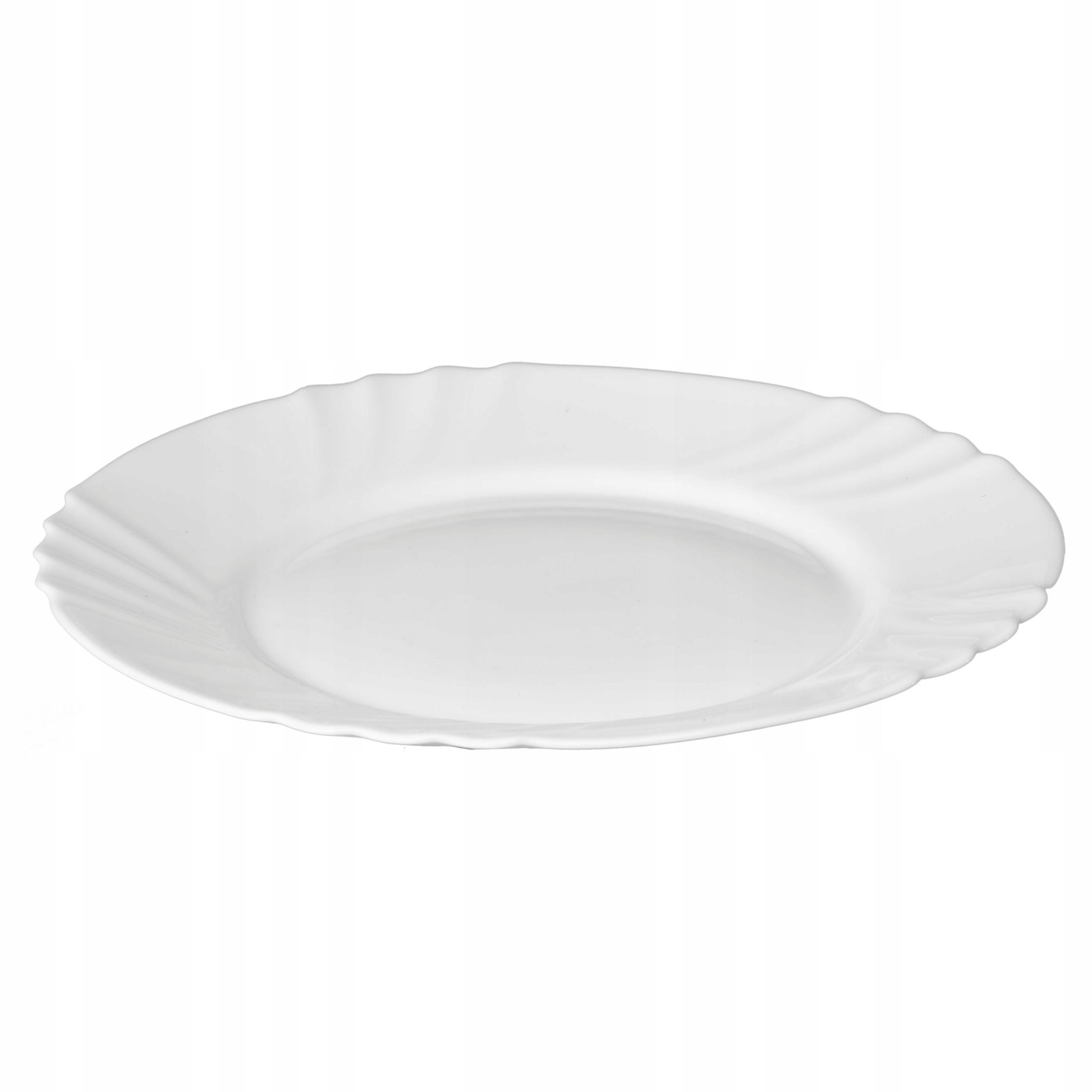 Bianco white round shallow dessert plate 19 cm