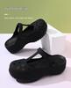 Color Block Clog Sandals - Closed Toe, Thick Sole, Non-Slip, Wear-Resistant