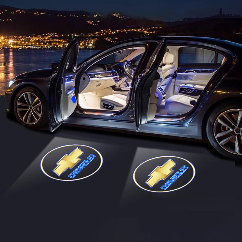 

2 шт. Лампа приветствия на дверь автомобиля HD LED Проектор эмблемы Огни Для Chevrolet Cruze Spark Captiva Suburban Camaro Malibu Silverado