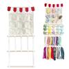 Hair Bows Holder Headband Organizer For Girls, Hair Clips Hanger Storage With Hooks, Wall Hanging Decor For Nursery Room