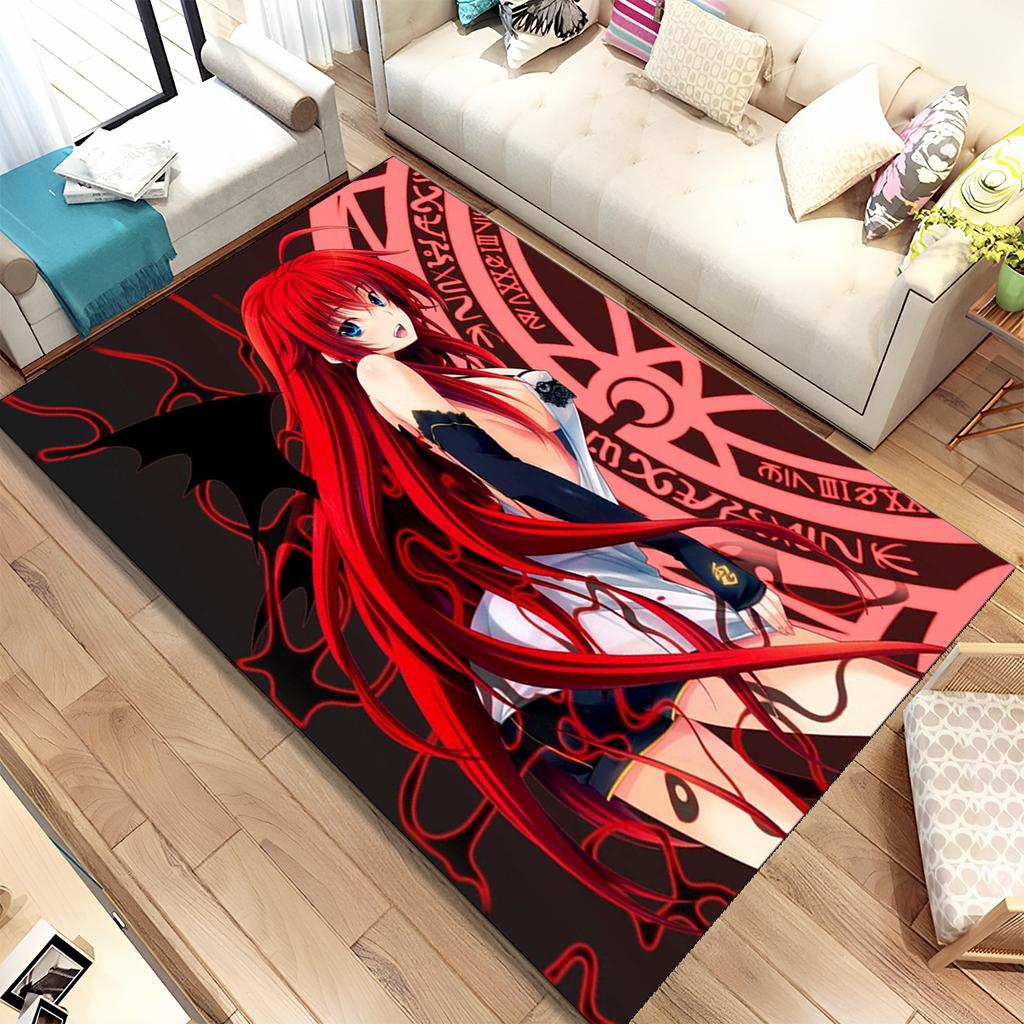 Sexy Girl High School DxD Anime Area Rug,Carpet for Home Living Room Bedroom Sofa Doormat Decor,kids Non-slip Floor Mat Gift