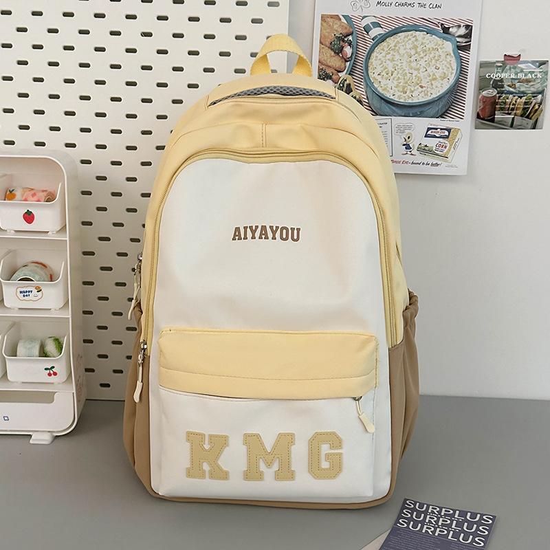 School bag new middle and high school student school bag popular letter campus backpack leisure large capacity computer backpack tide
