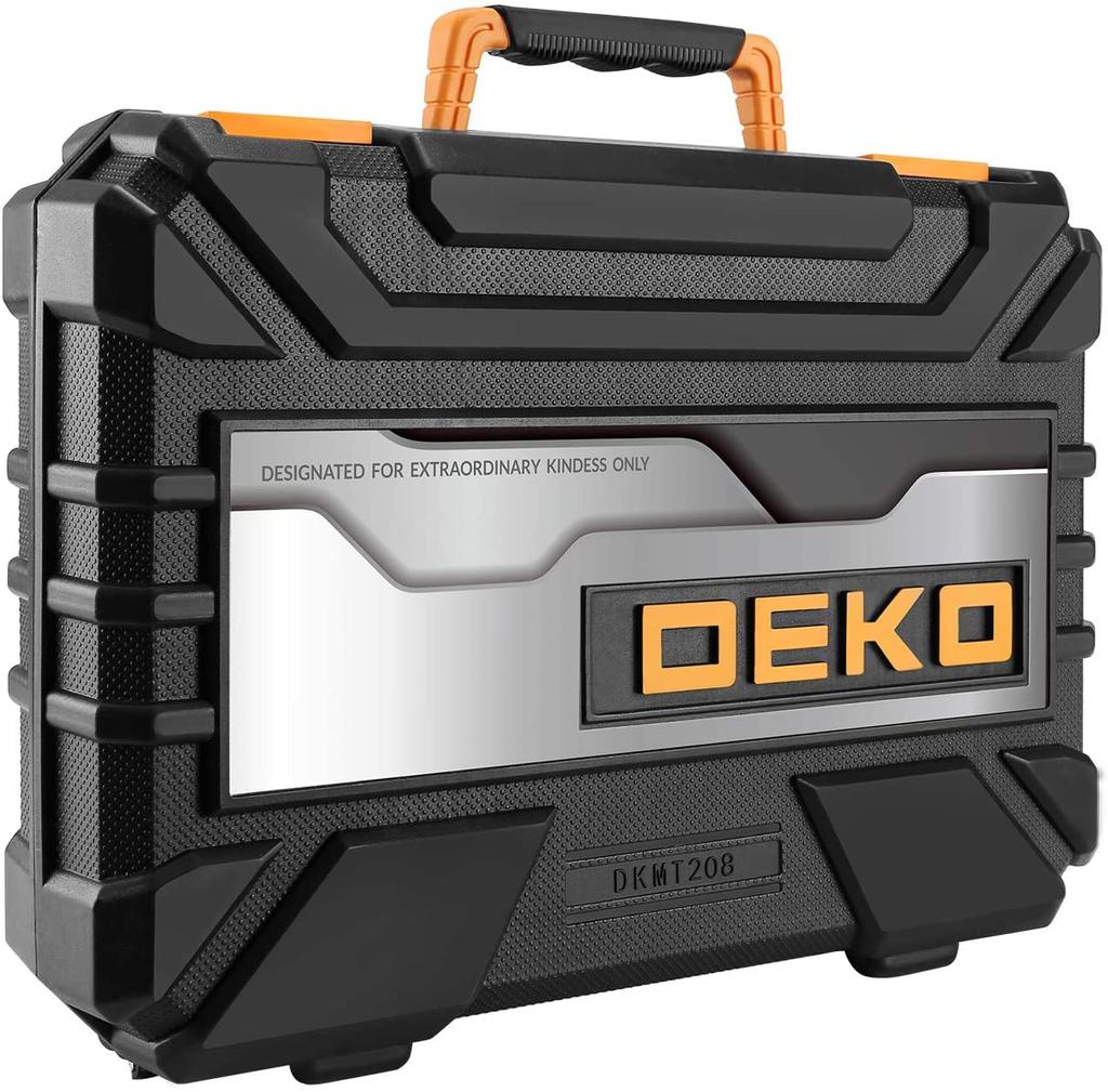 DEKO 208 Piece Tool Home Tool Household Tool DIY Work Tool Furniture Home Repair Tool Convenient Storage Case Included Set, Set, Set, Set, Set,