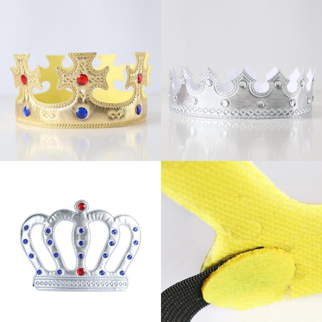 Stilvolle goldene Krone für Kinder, perfekt für Halloween- und Geburtstagsfeiern